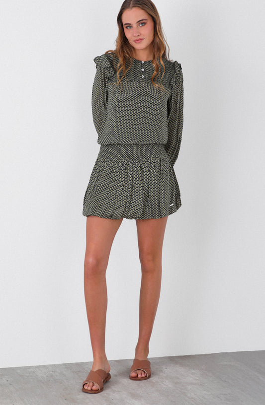 Falda Globo Lurex Navy