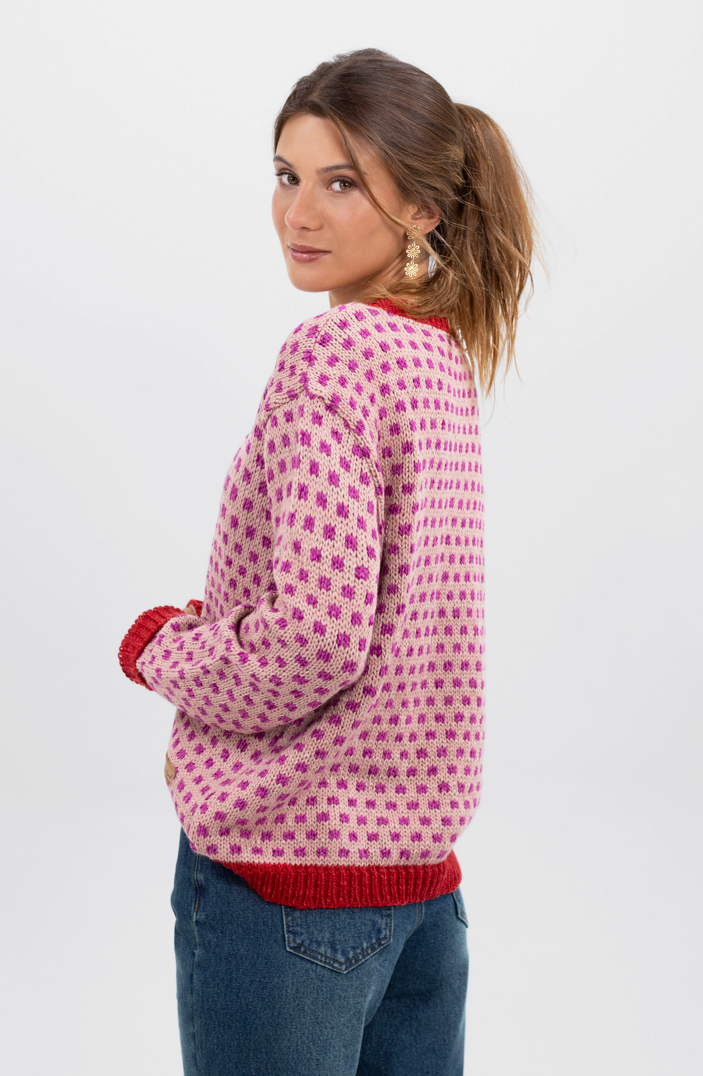 Sweater Jacquard Pink