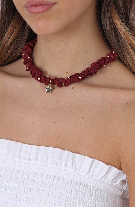 Collar Tejido Estrella Red