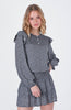 Blusa Estampada Vuelo Lurex Grey