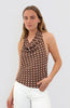 Top Polka Dot Brown