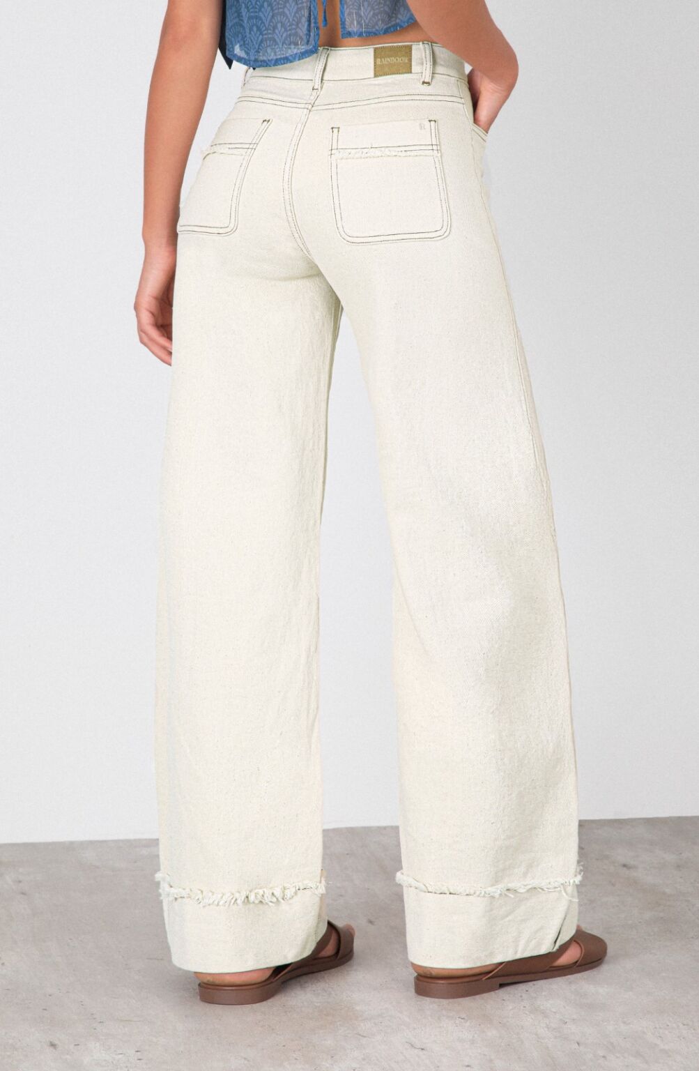 Pantalón Wide Leg Sun Ecru