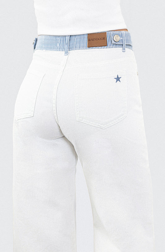 Pantalón Pretina Rayas White