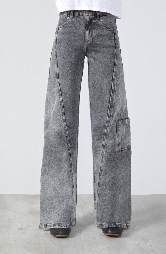 Pantalón Diagonal Bolsillo Gray