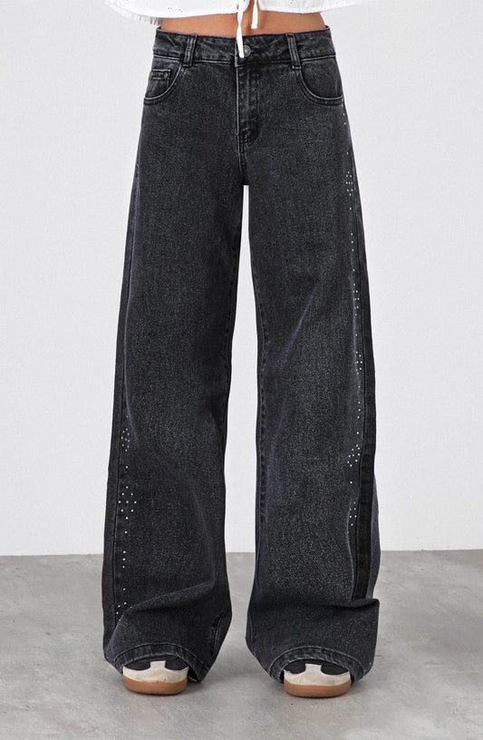 Pantalón Estrellas Tachas Black