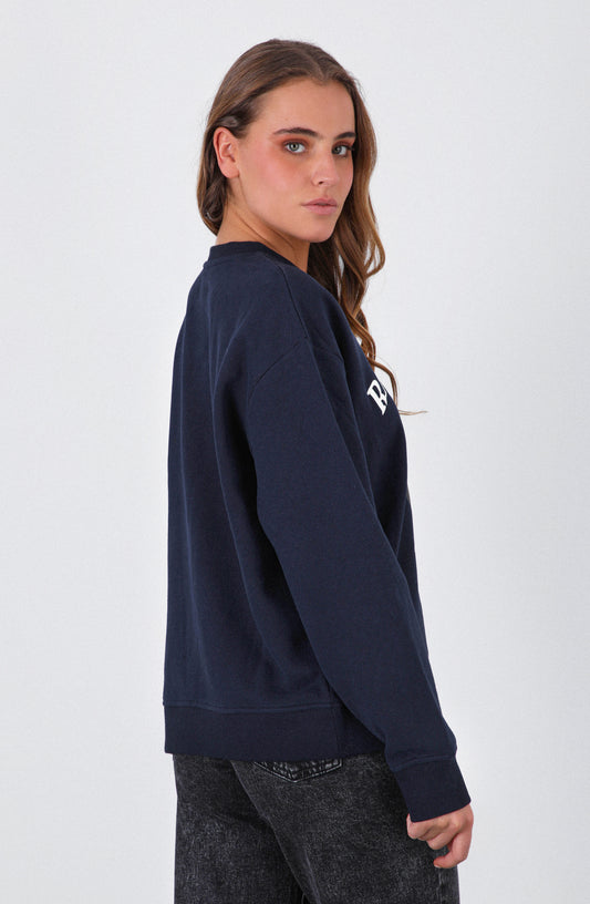 Polerón Crew Neck Estampado Navy