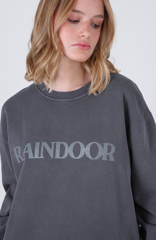 Polerón Crew Neck Logo Parche Grey