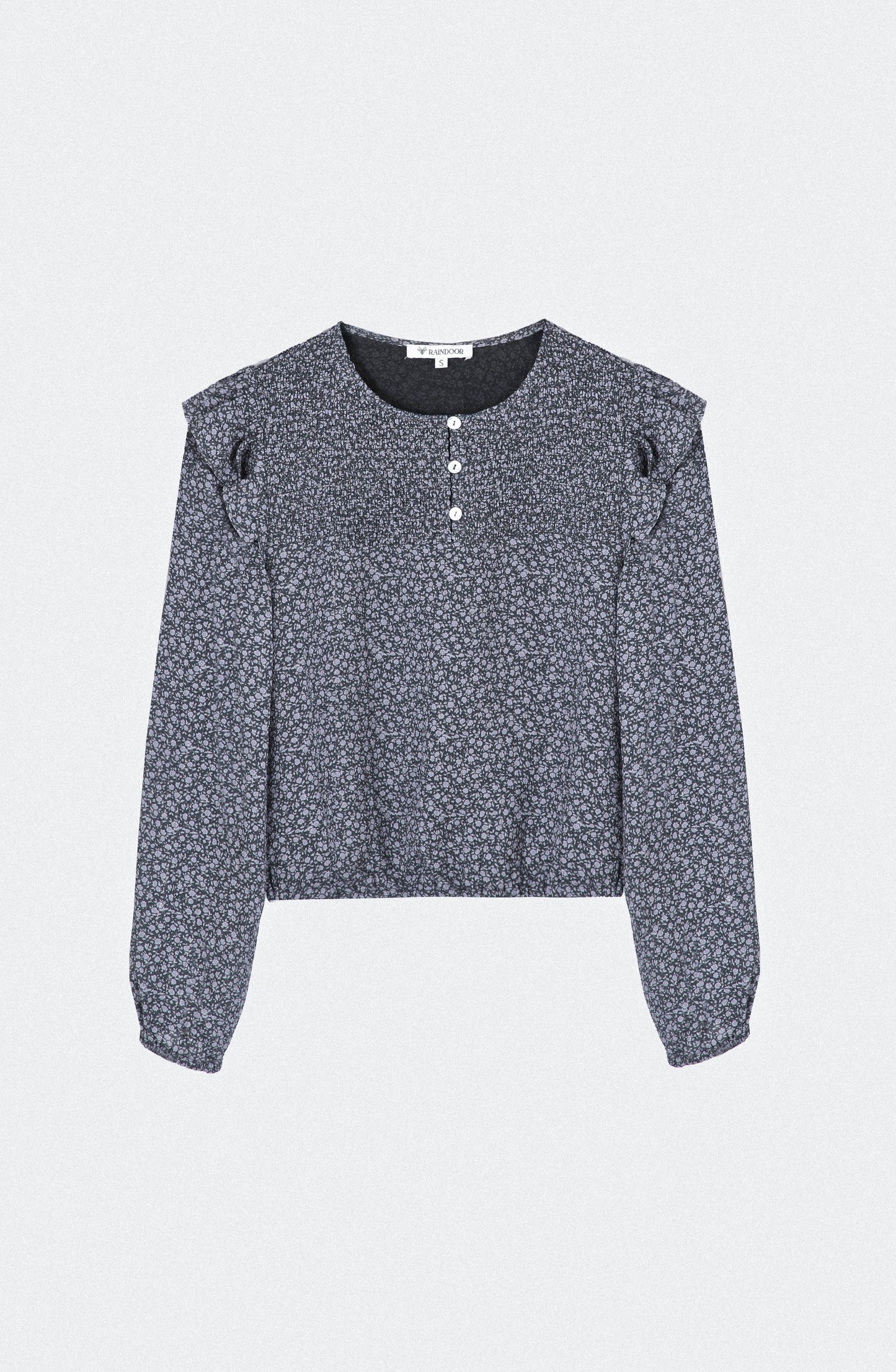 Blusa Estampada Vuelo Lurex Grey