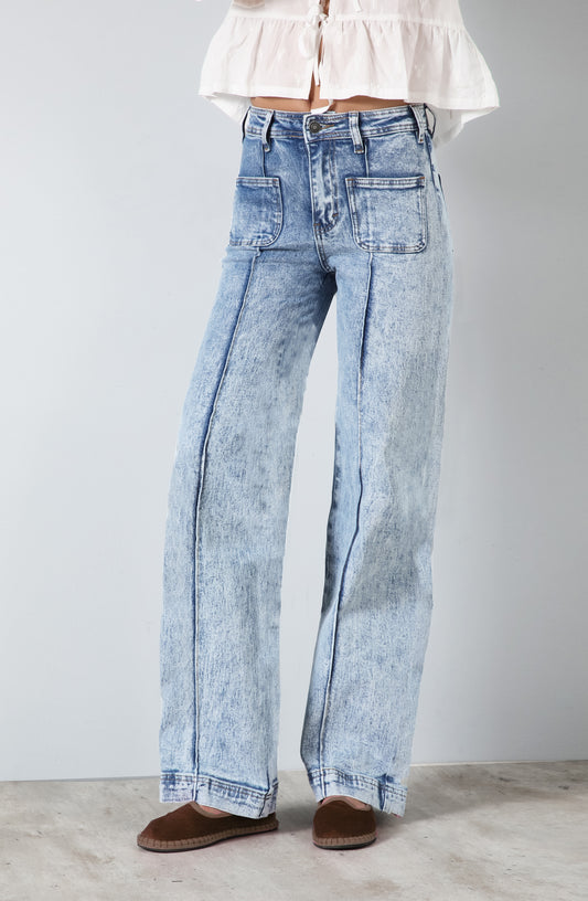 Pantalón Wide Leg Pocket Blue R