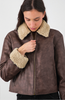 Chaqueta Pu Cuello Chiporro Brown