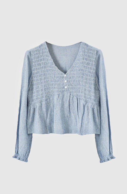 Blusa Panal Líneas Blue