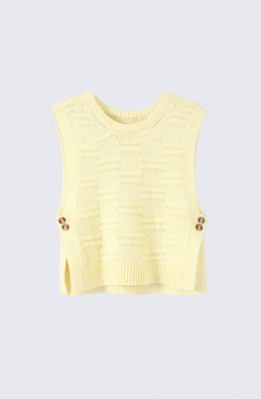 Vest Tejido Butter Yellow