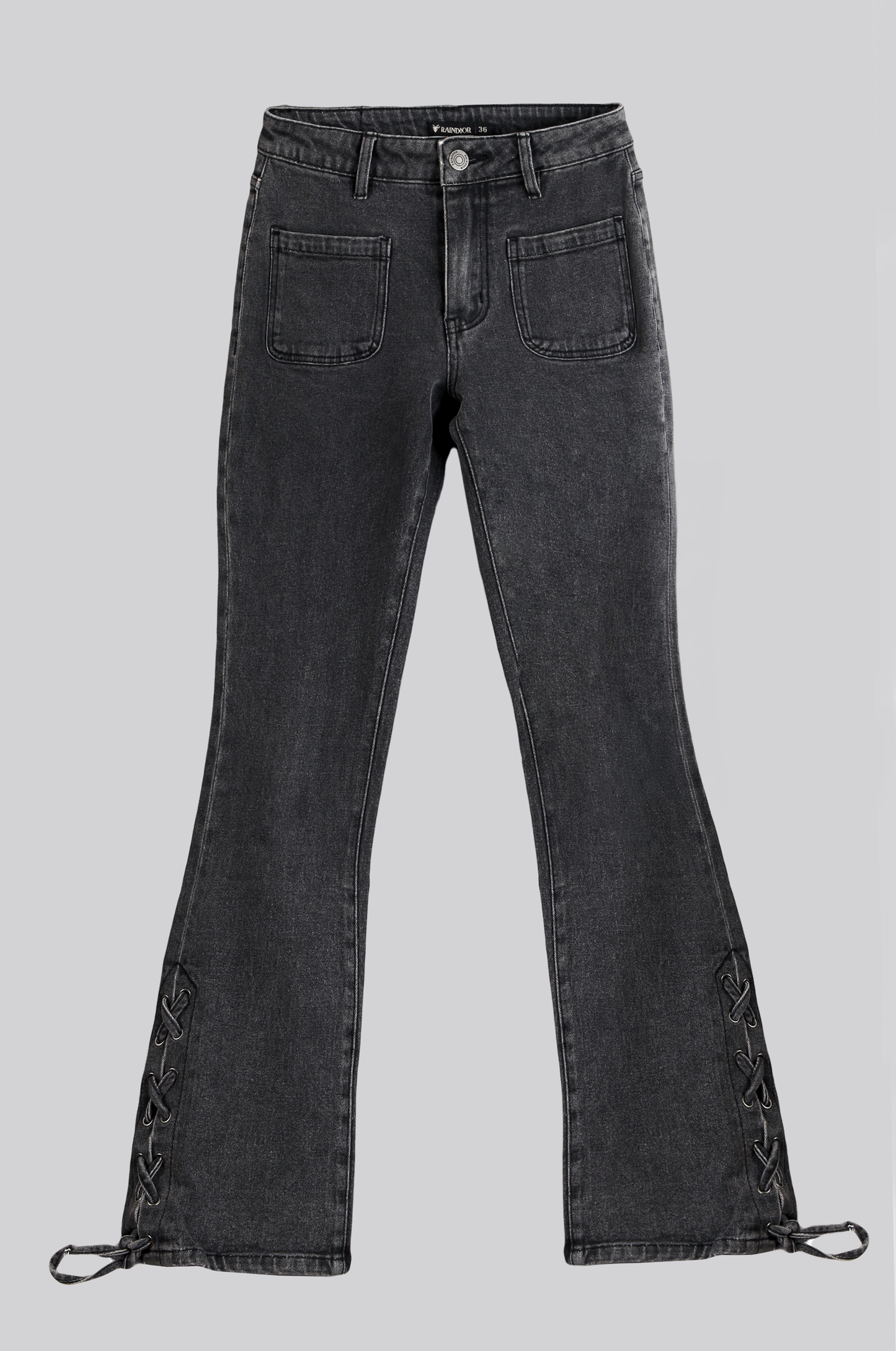 Pants Flare Cintas Black