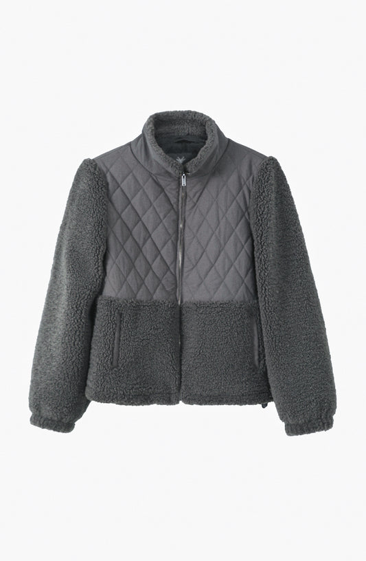 Chiporro Acolchado Cuello Alto Gray