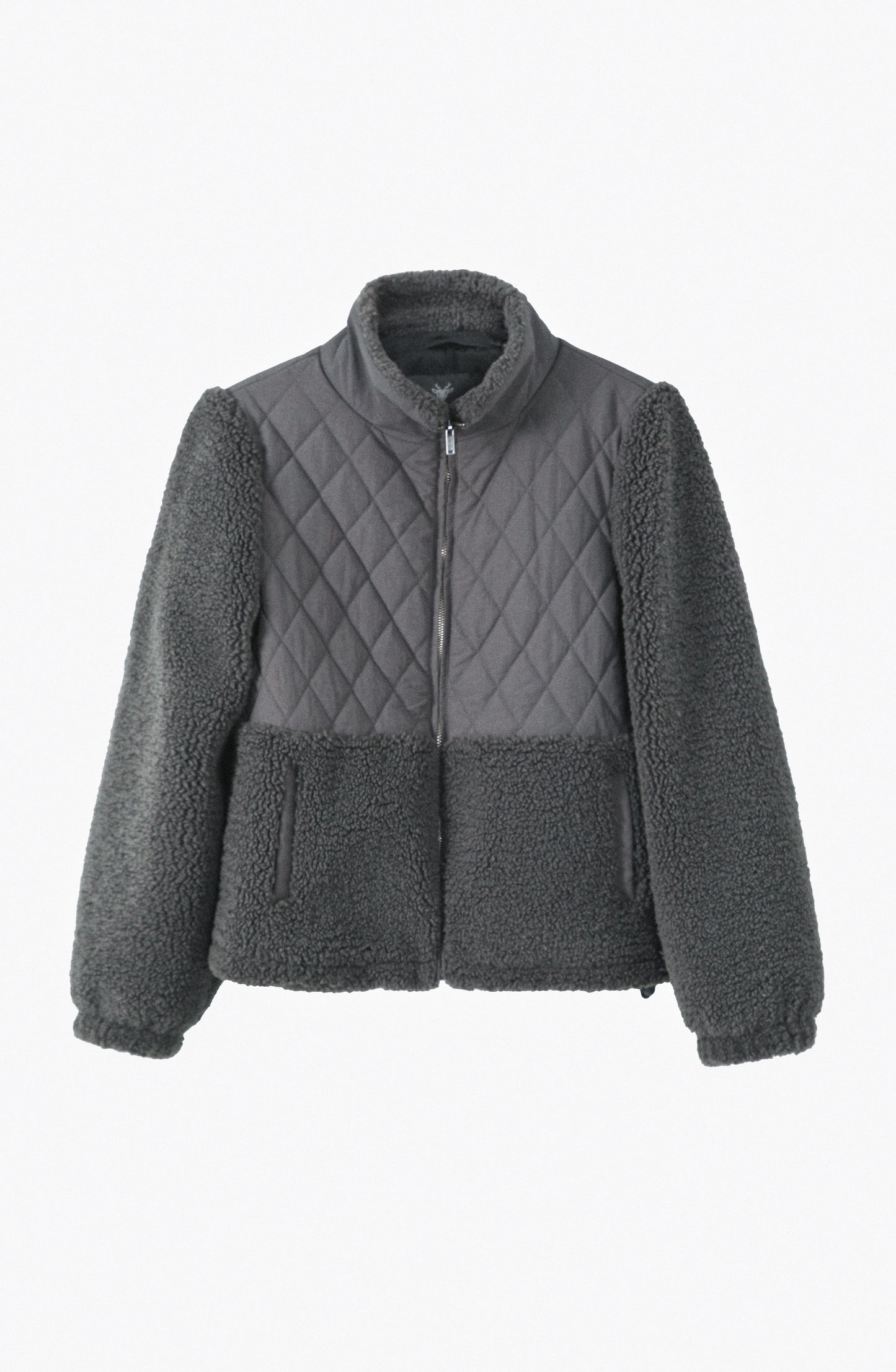 Chiporro Acolchado Cuello Alto Gray