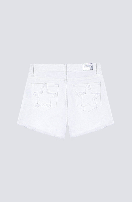 Short Estrella White Tiro bajo