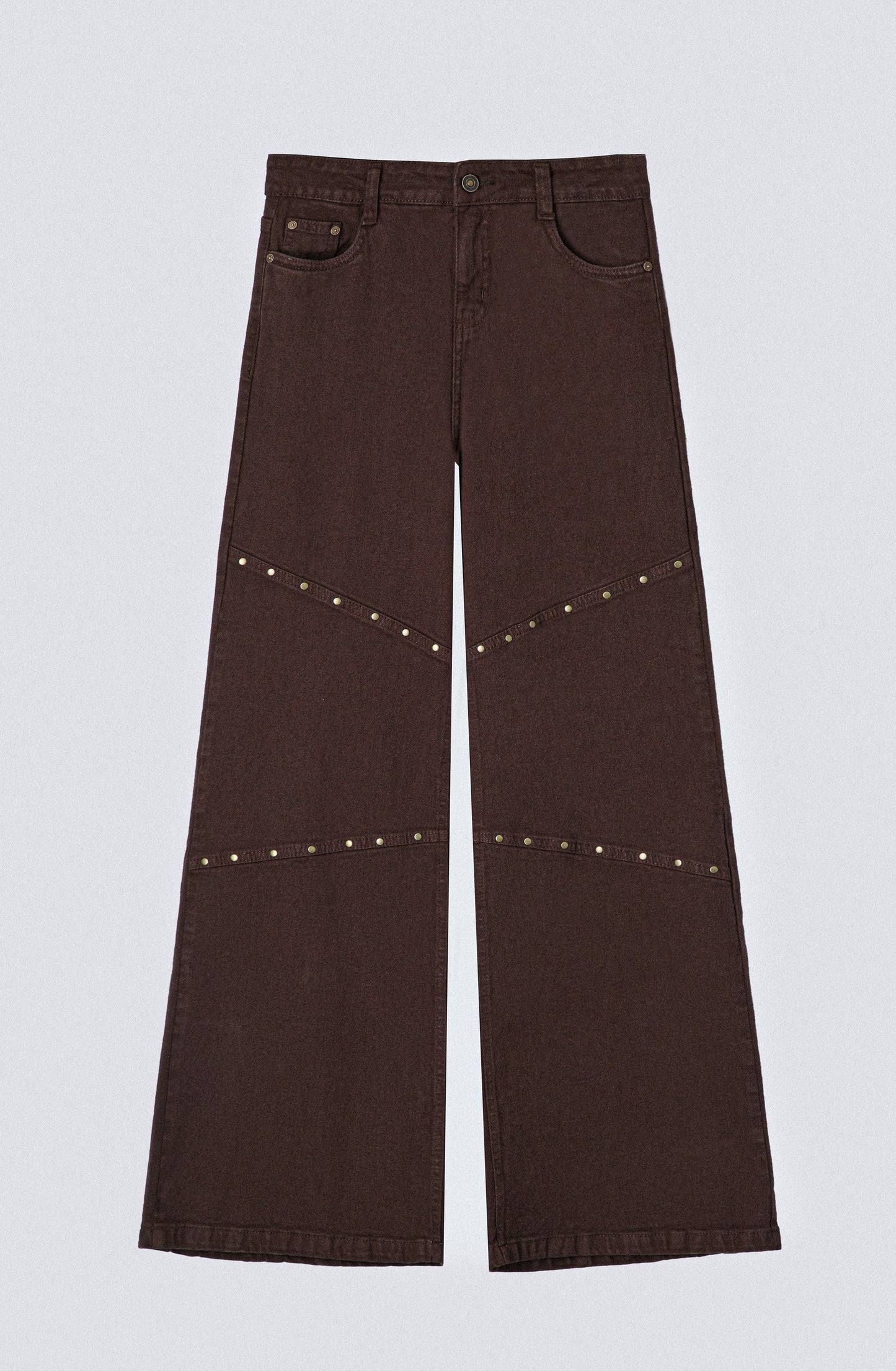 Pantalón Corte Tachas Brown