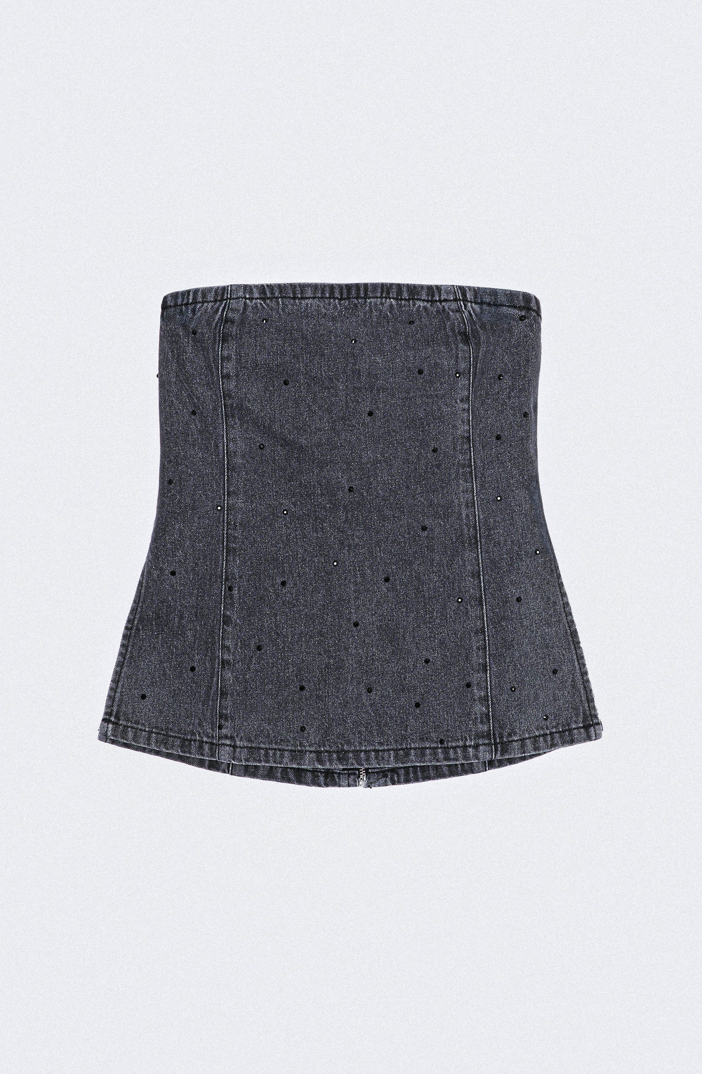 Top Strapless Strass Black