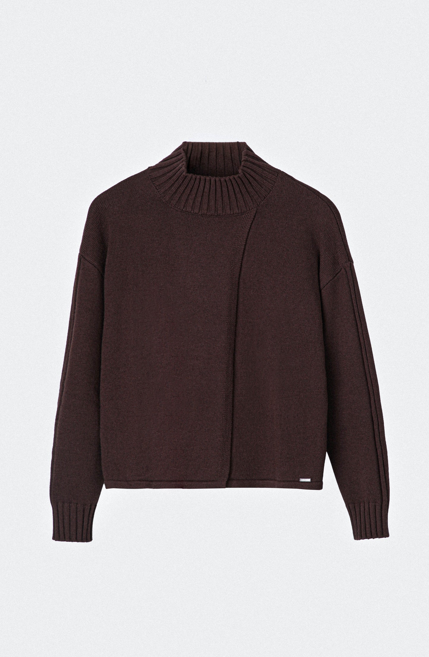 Sweater Cuello Alto Abertura Brown