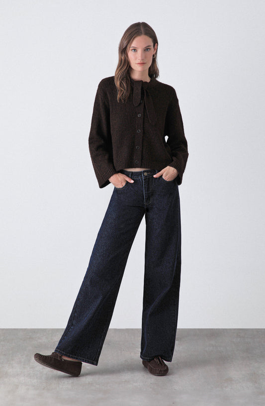 Pantalón Denim Indigo Tiro Bajo