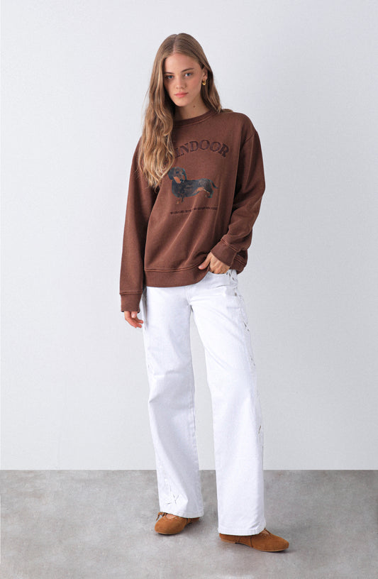 Polerón Perro Brown