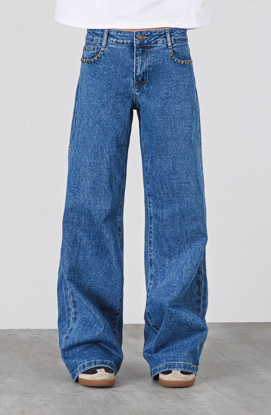 Pantalón Estrella Bolsillo Blue