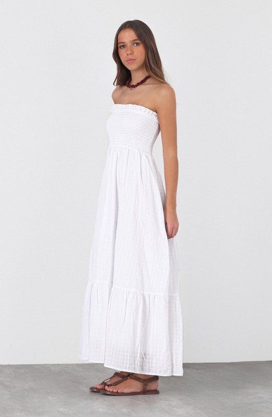 Vestido Largo Strapless White