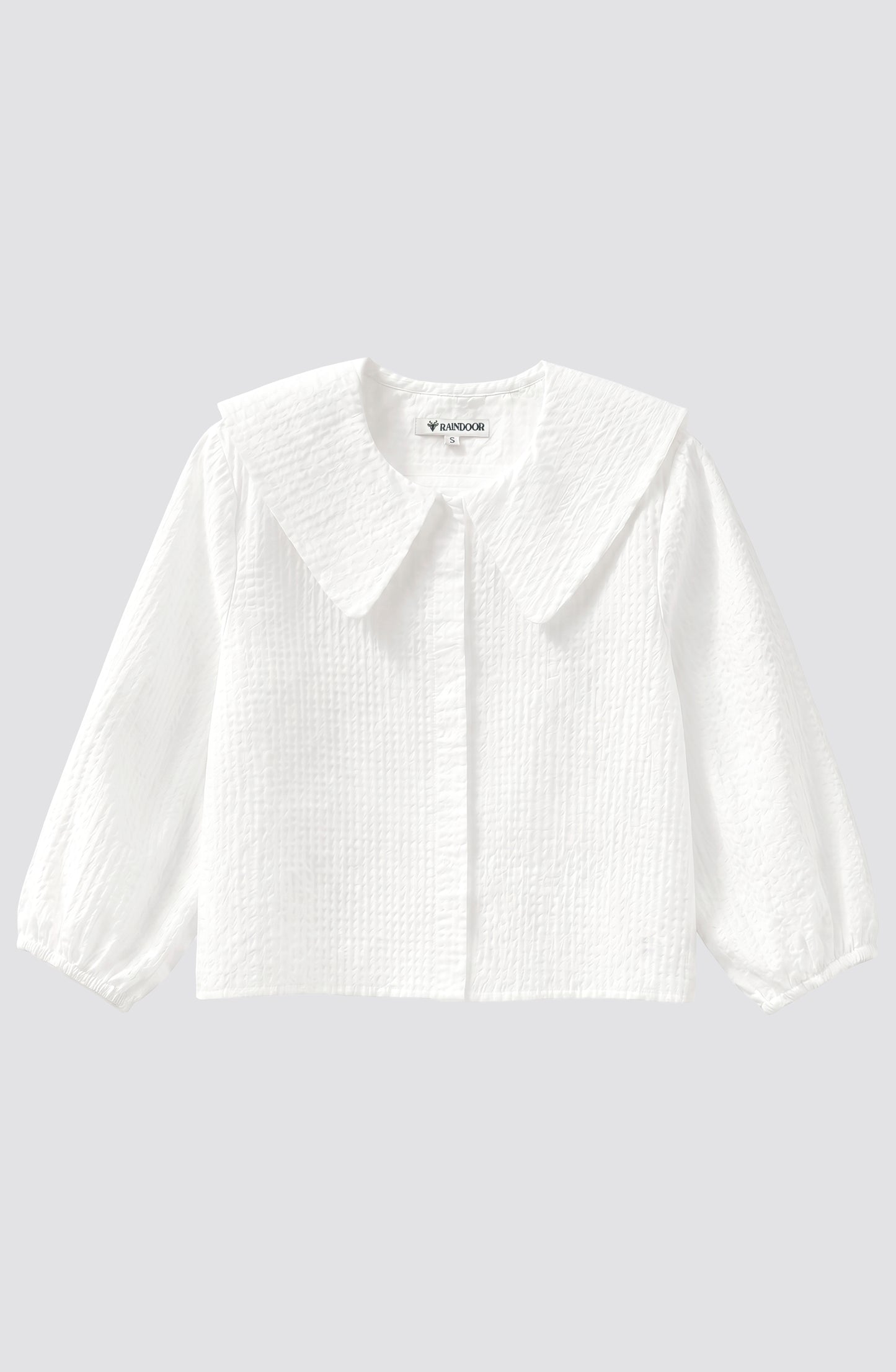 Blusa Cuello Bobo Vichy White