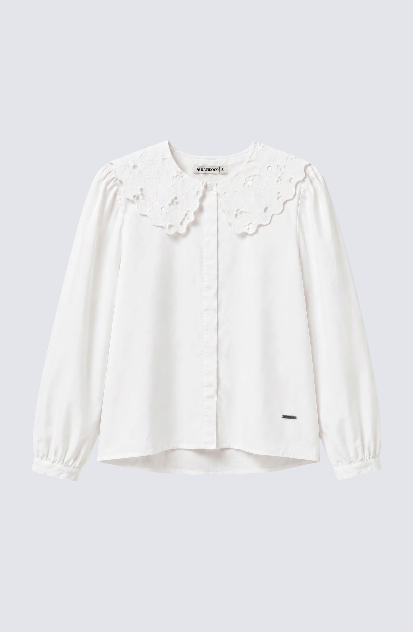Blusa Cuello Bobo Embroidery White