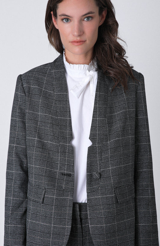 Blazer Tejido Lurex Grey