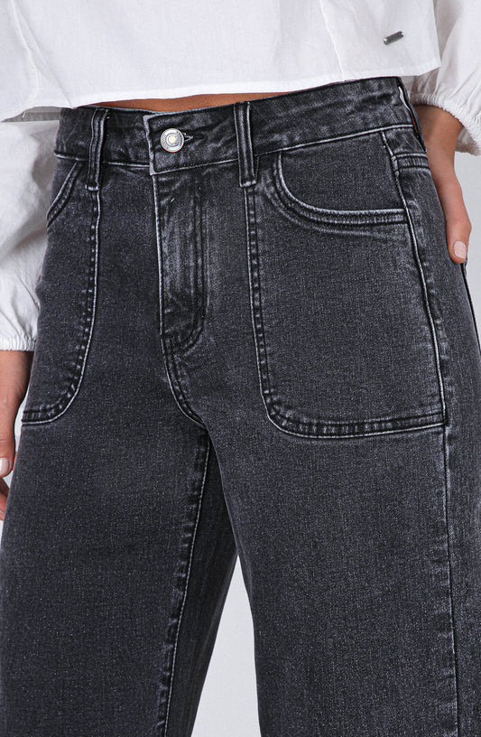 Pantalón Wide Leg Sun Black