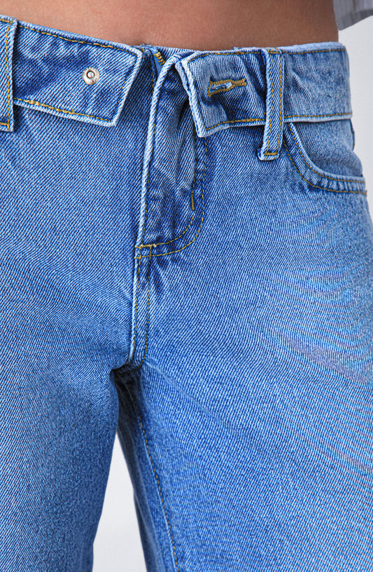 Pantalón Pretina Invertida Blue