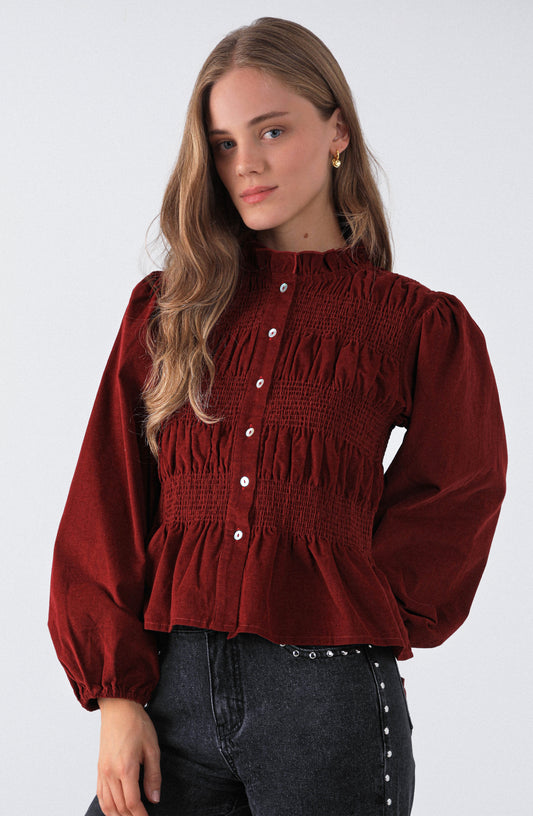 Blusa Panal Cotelé Rose