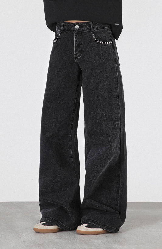 Pantalón Estrella Bolsillo Black