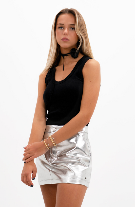 Falda Shine Silver
