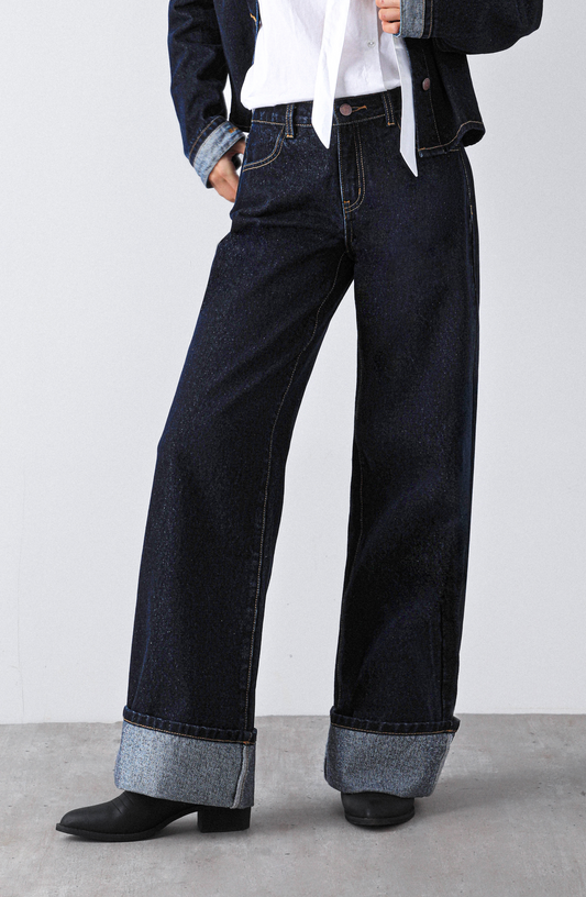 Pantalón Logo Bordado Navy