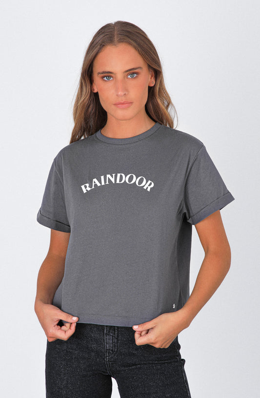 Polera Manga Corta Logo Grey