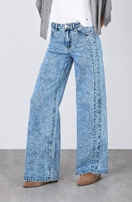 Pantalón Franja Estrella Blue