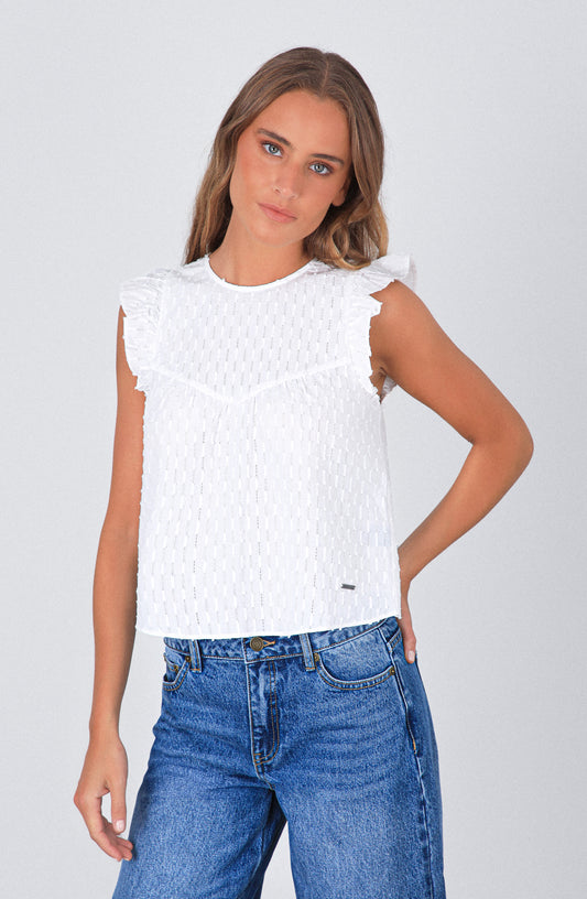 Blusa Manga Corta White