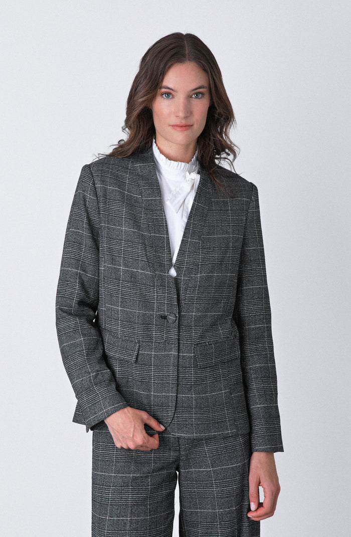 Blazer Tejido Lurex Grey