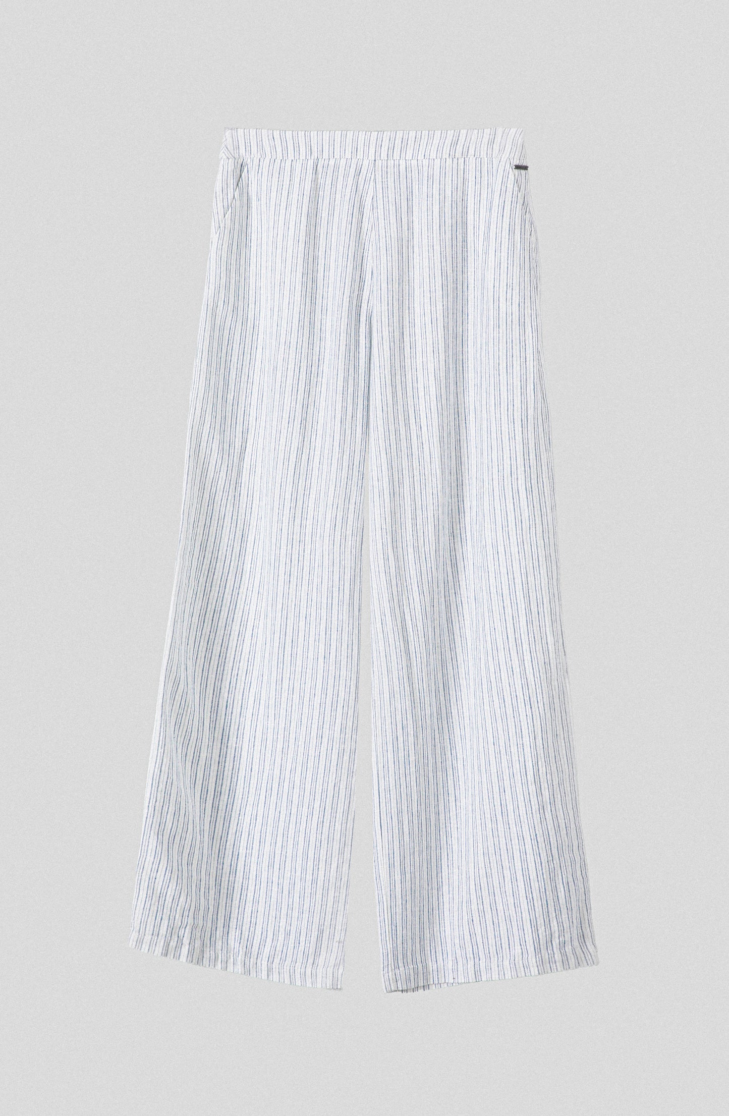 Pantalón Rayas Lino Blue