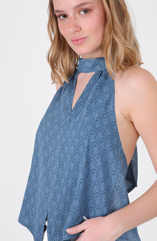 Top Halter Blue