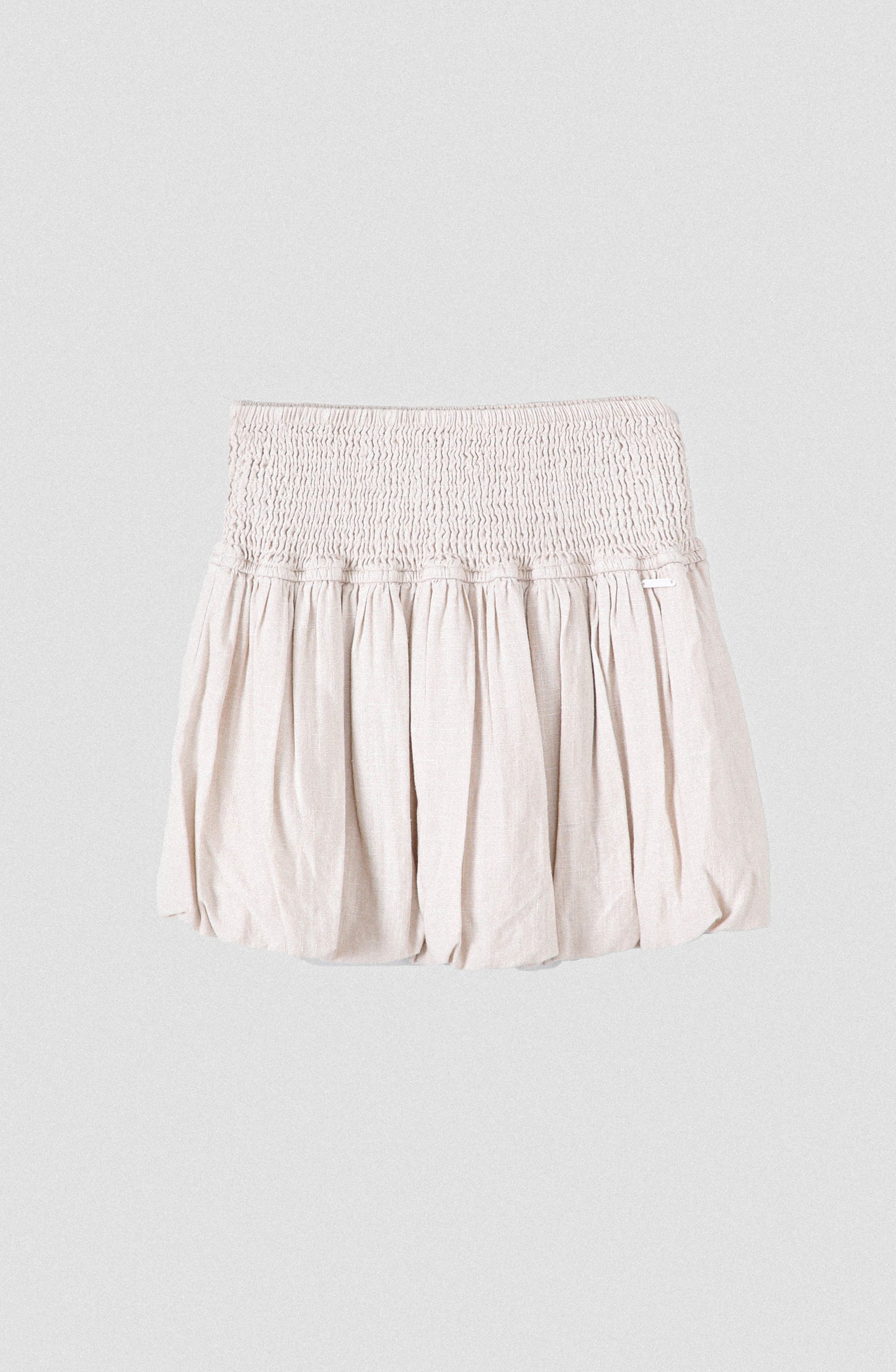 Falda Globo Lino Ecru