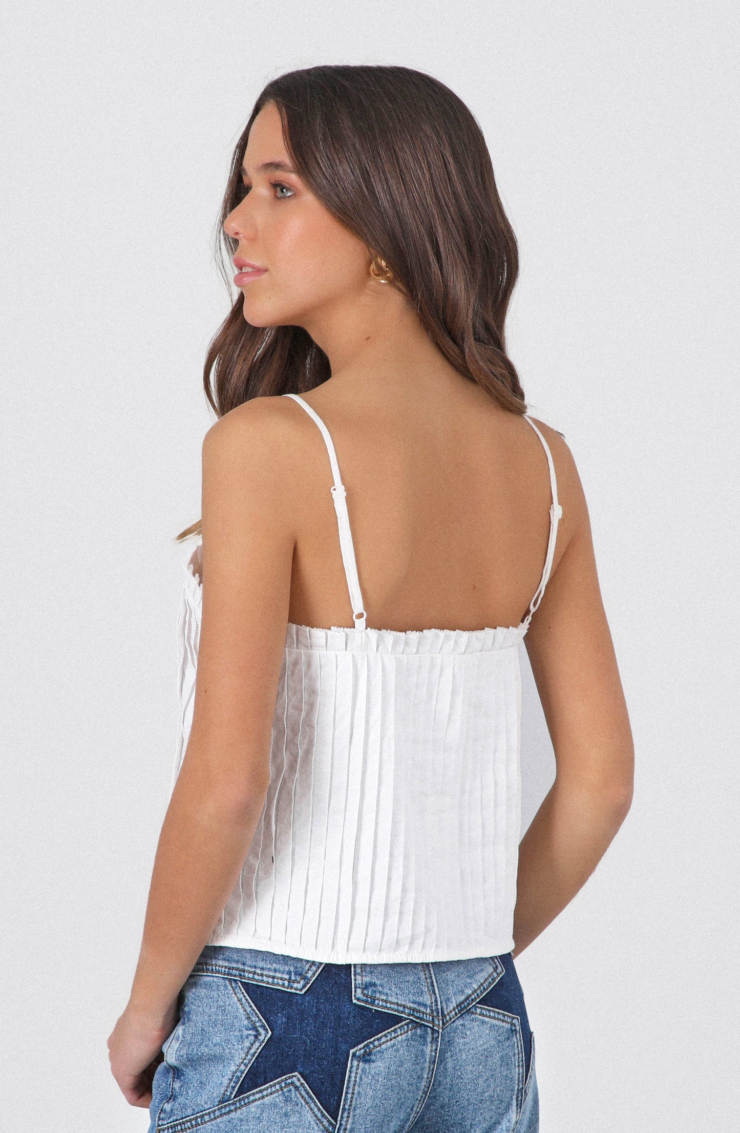 Blusa Pliegues White