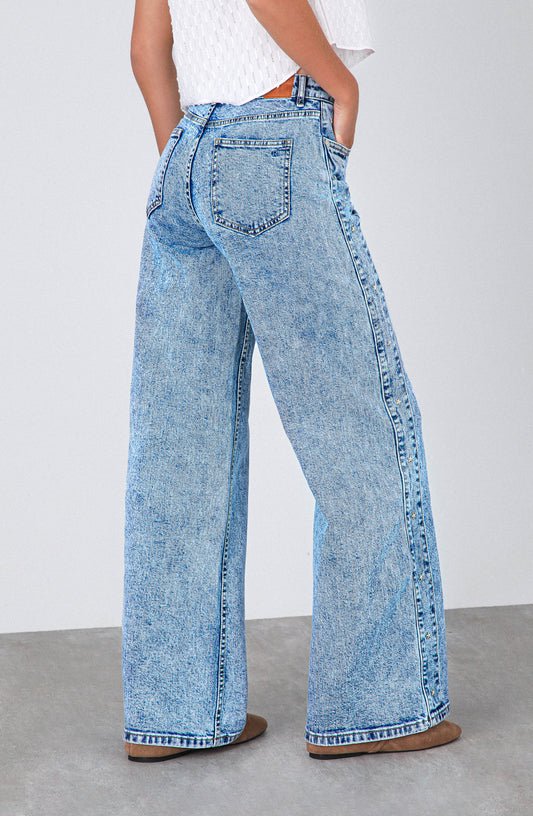 Pantalón Franja Estrella Blue