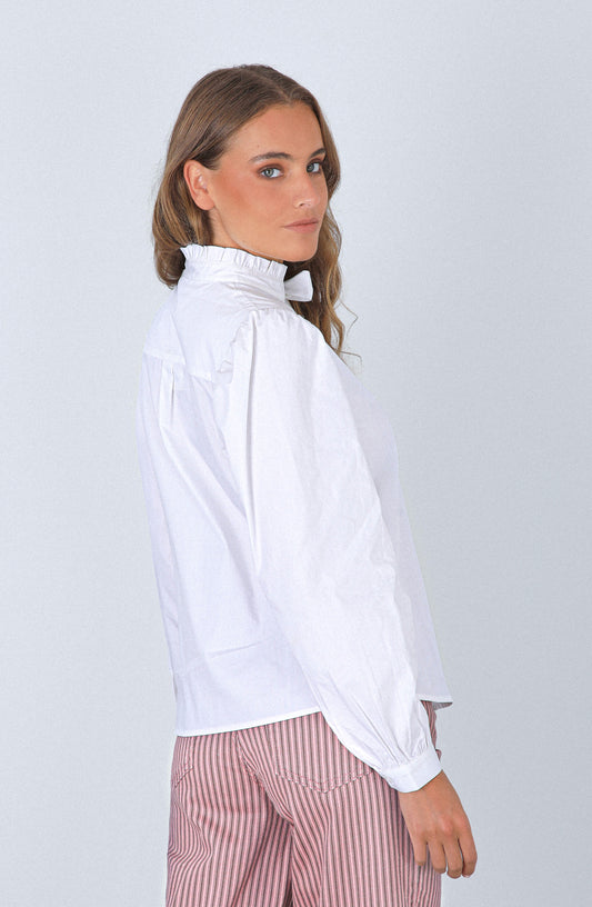 Blusa Cuello Alto White