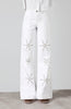 Pantalón Flores Tachas White