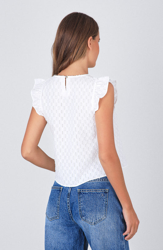 Blusa Manga Corta White