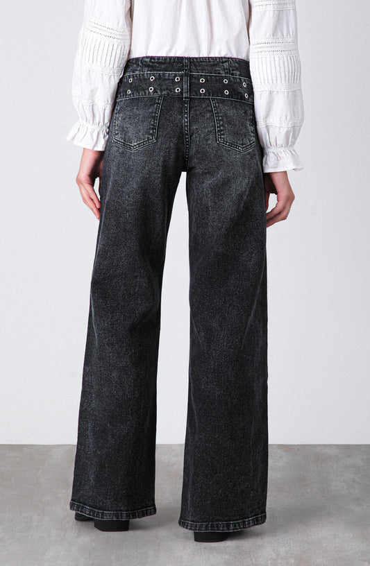 Pantalón Cinturón Ancho Black