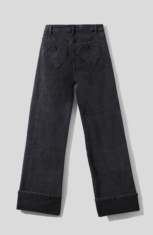 Pants Wide Leg Corazón Black